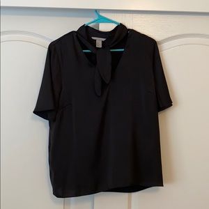 black H&M top, size 8